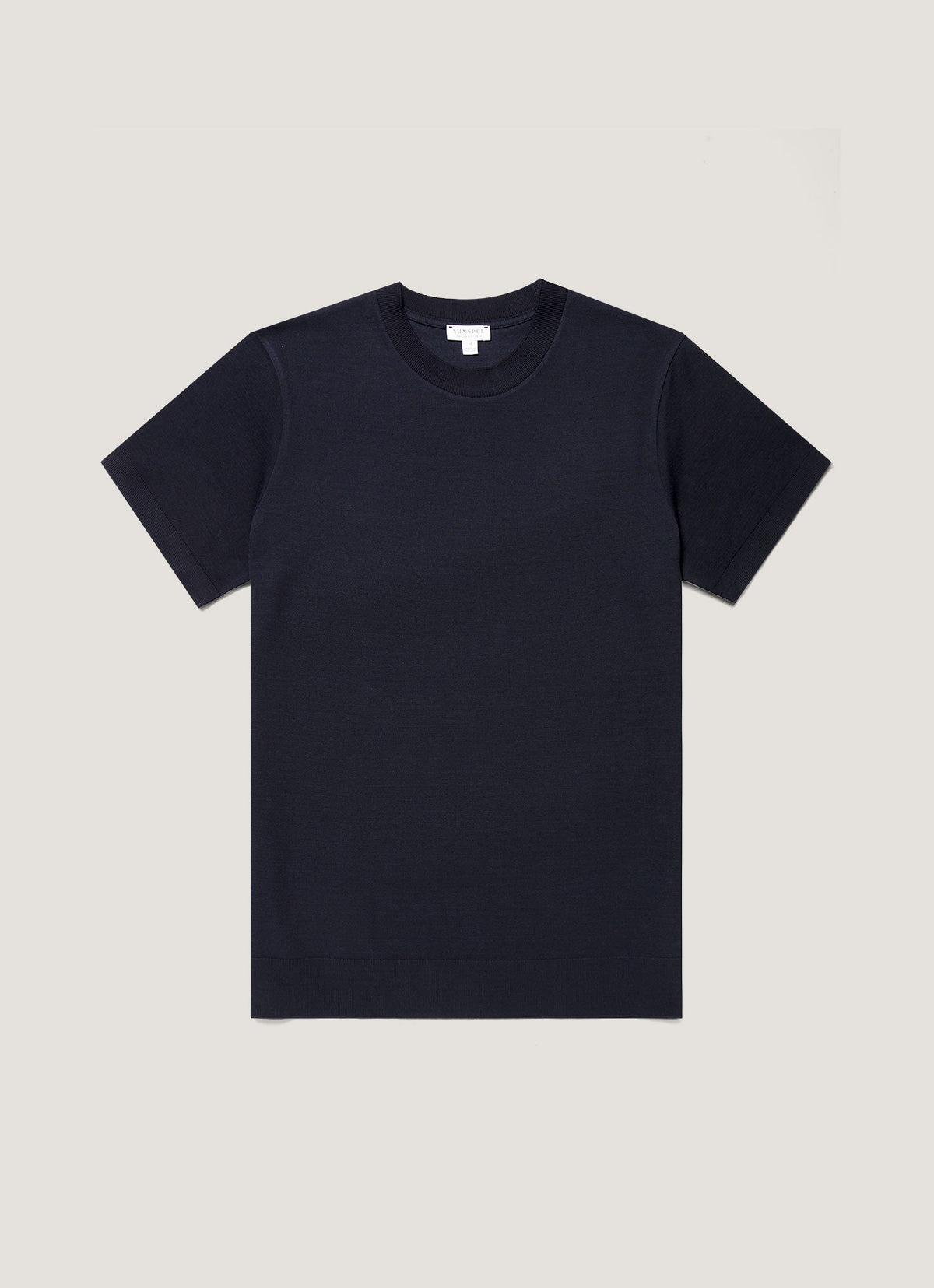 Sunspel Men's Cotton Piqué T-shirt in Midnight Navy