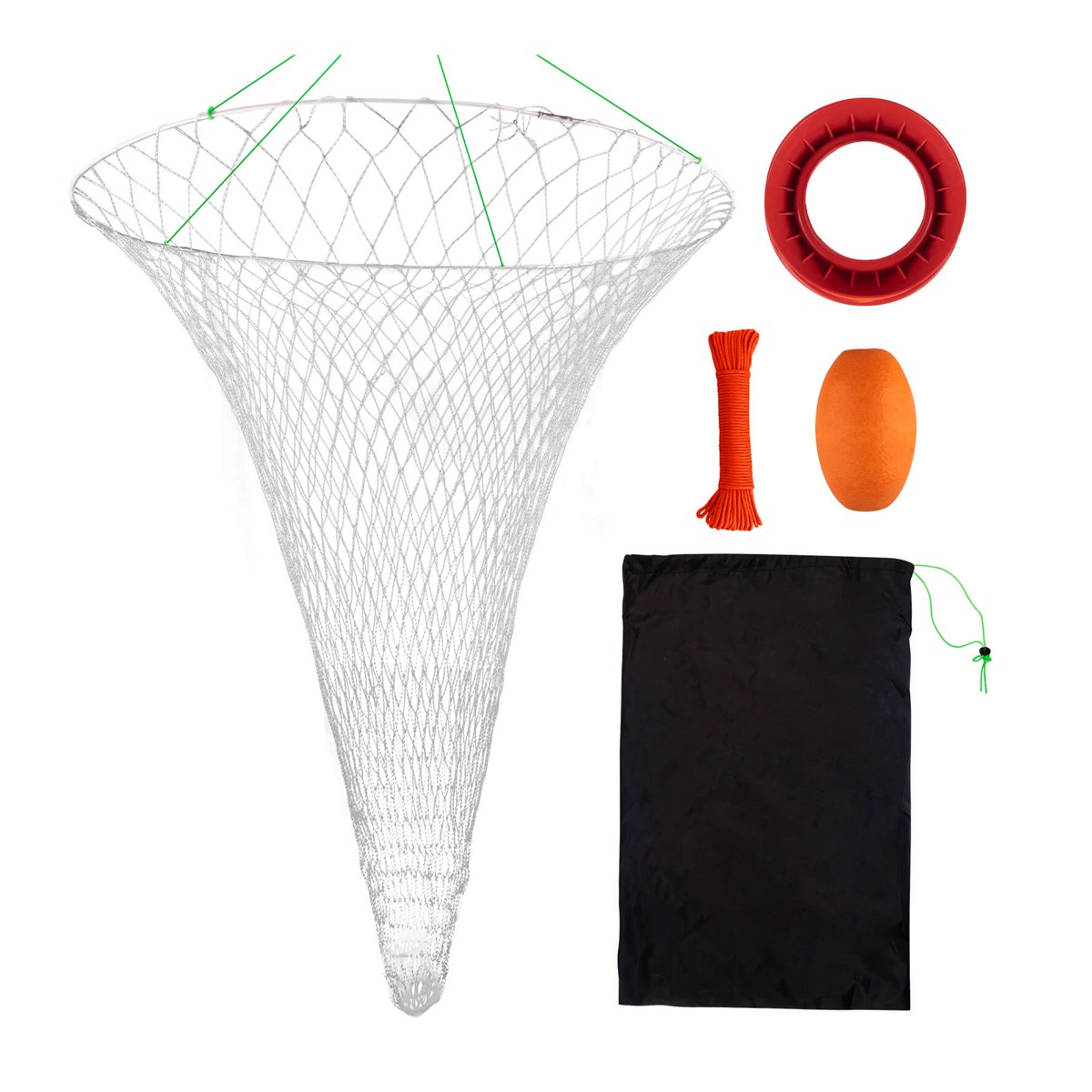 Dr.Fish Pier Fishing Net with Rope Collapsible 36''