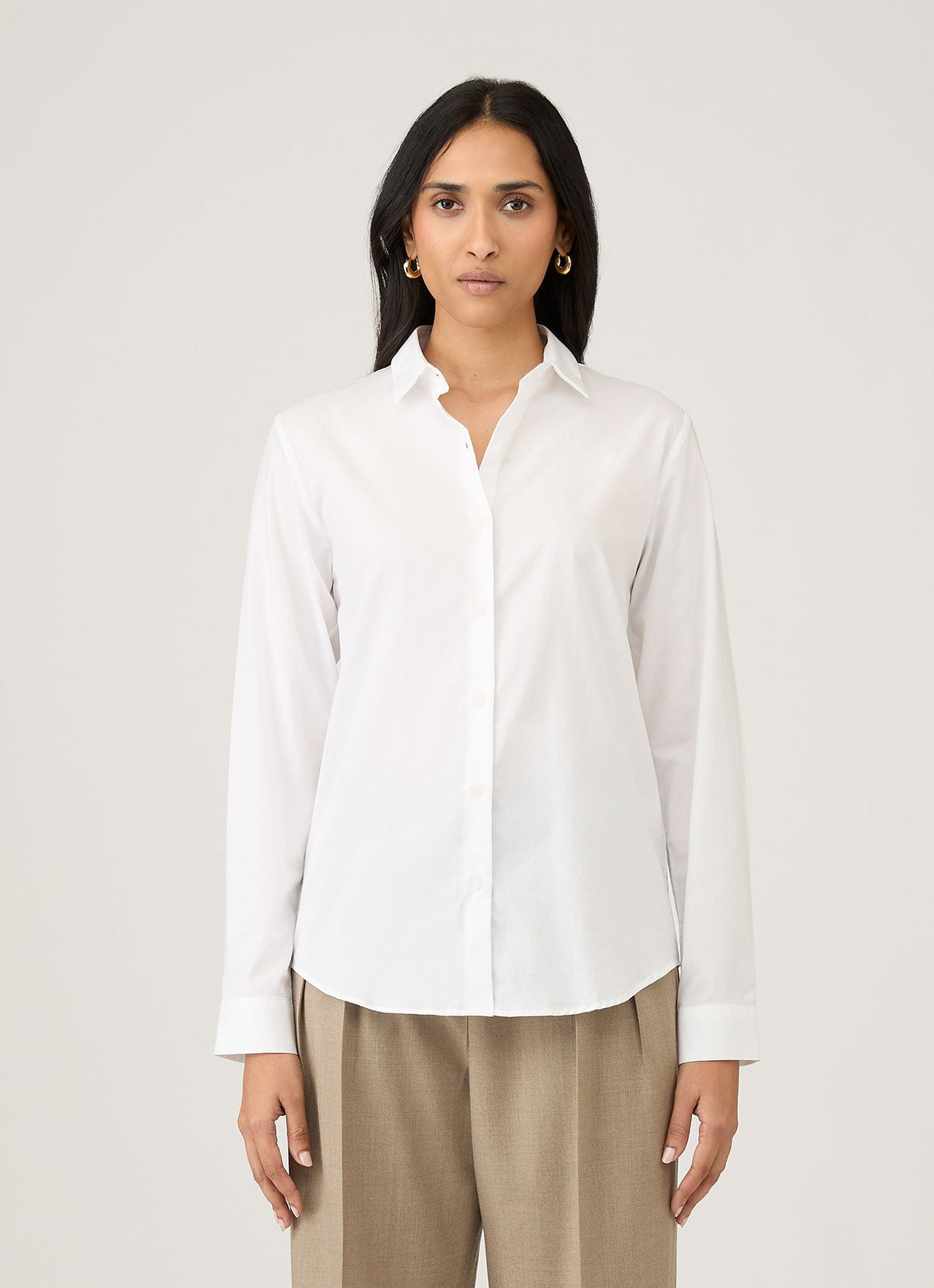 Sunspel Women's Cotton Shirt in White