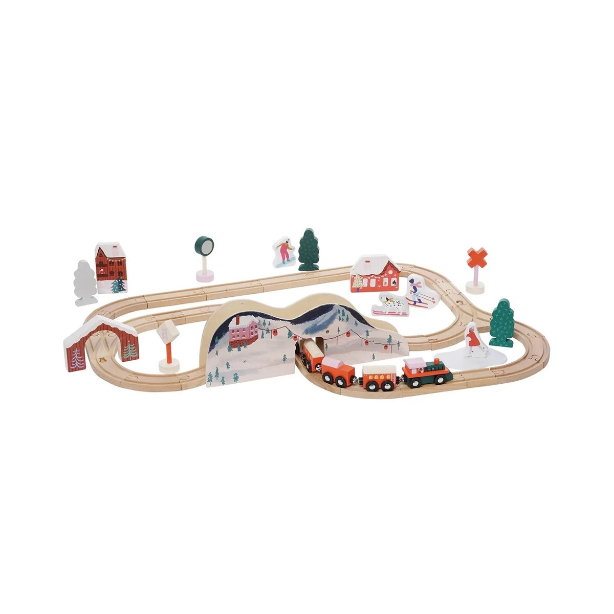Alpine Express Wooden Toy Train Set