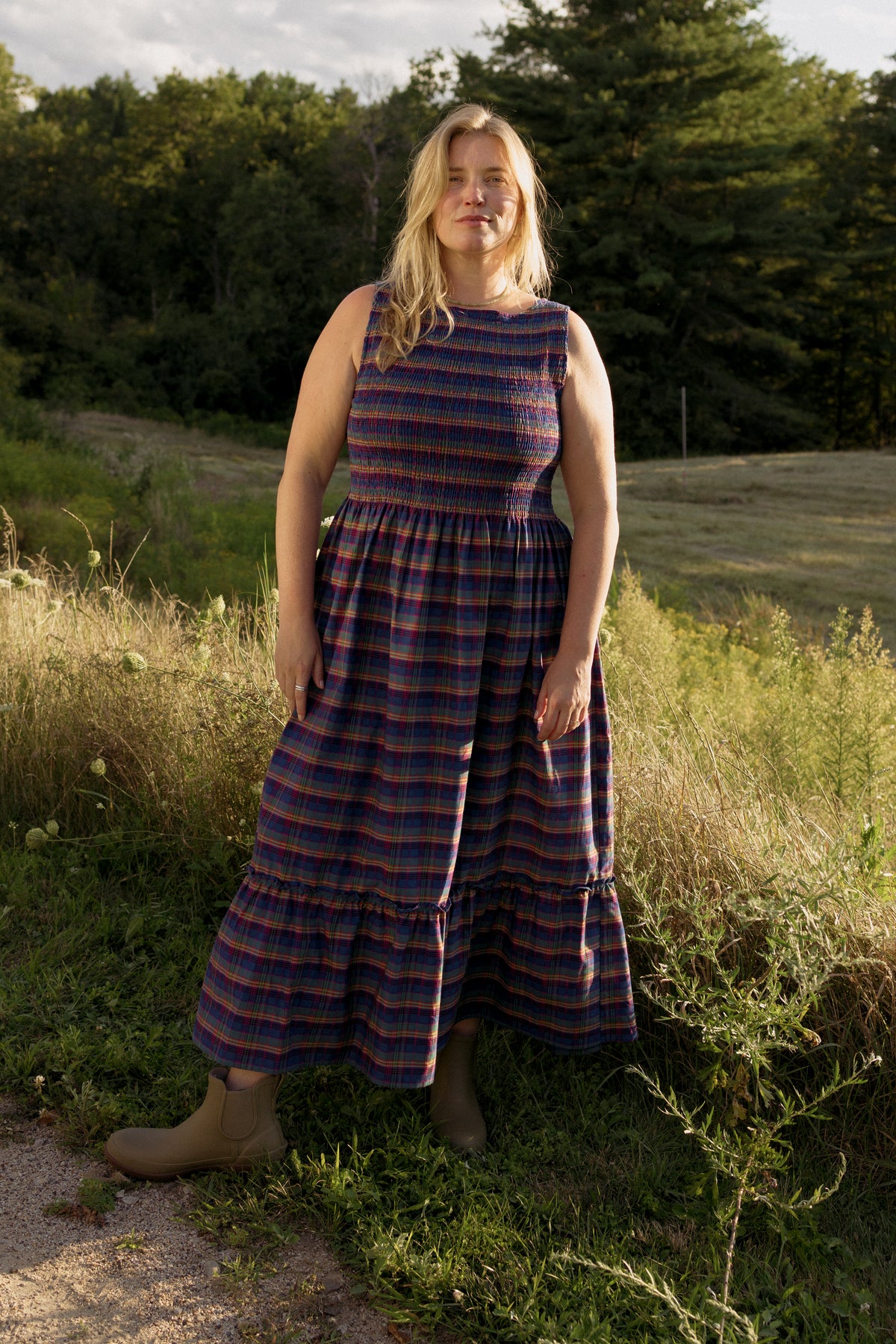 Tradlands Goldie Smocked Sleeveless Dress