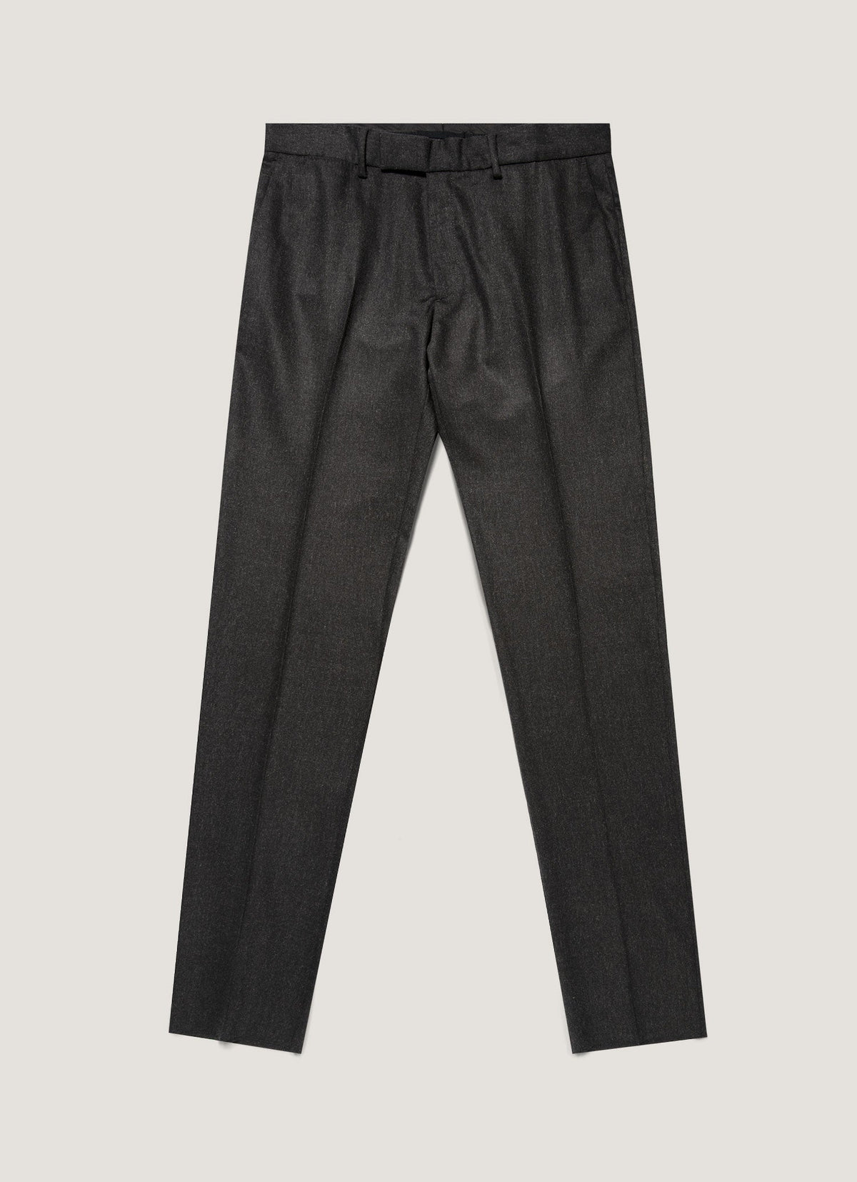 Sunspel Men's Wool Cashmere Flannel Trouser in Charcoal Melange